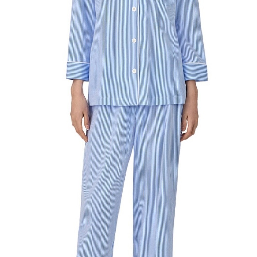 Lauren Ralph Lauren Bingham Knits Cotton Jersey‎ Cropped Pajama Set Sz Large